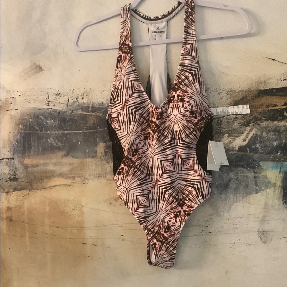 Volcom Black and White Geometric Swimsuit